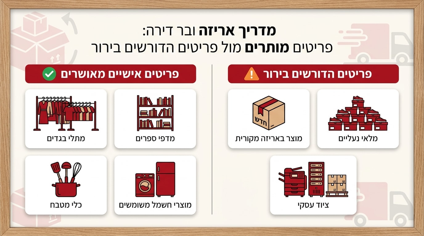 אילו חפצים נחשבים אישיים ואילו עלולים להדליק נורה אדומה